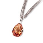 Champagne Teardrop CZ Multichain Necklace Champagne Teardrop CZ Multichain Necklace